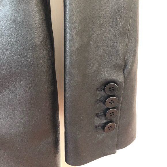 NWT Theory: Double-Breasted Bristol Leather Blazer Dress - Picture 15 of 15